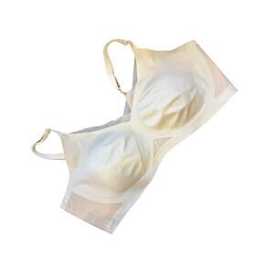 Honeylove Mesh Bra Size Plus Size 3x Nude Beige Wireless Padded Adjustable